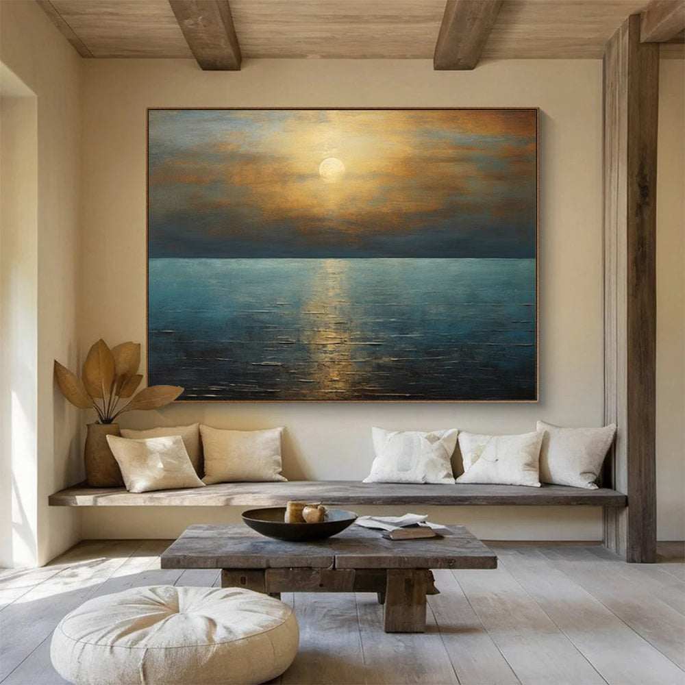 sunset sea golden coastal design 6